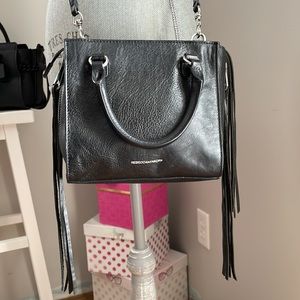 Rebecca Minkoff black leather mini satchel